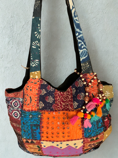 Handcrafted Tribal Cotton Shoulder Bag – Elegance (PK - 5)