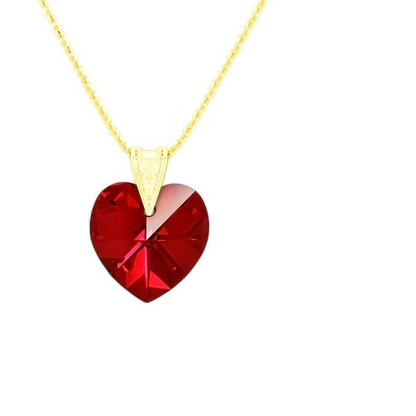 24K Gold Heart  Pendant Necklace Jewellery Set  Siam