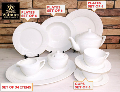 Julia Fine Dining 34 Piece Entertaining Set For 6