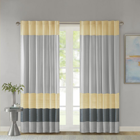 Polyoni Pintuck Window Panel w/ Lining,MP40-4373