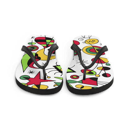 Joan Miro Peces de Colores (Colorful Fish) Artwork Flip-Flops