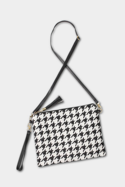 Houndstooth Crossbody Bag
