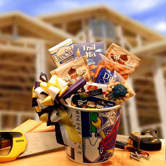 Men At Work Gift Basket w/ 25.00 Lowes gift card  - Gifts for men