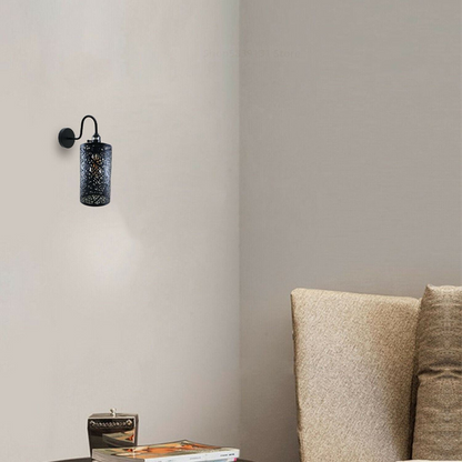 Vintage Industrial Wall Lights Fittings Indoor Sconce Black Metal Home Office Lamp Shade~1204