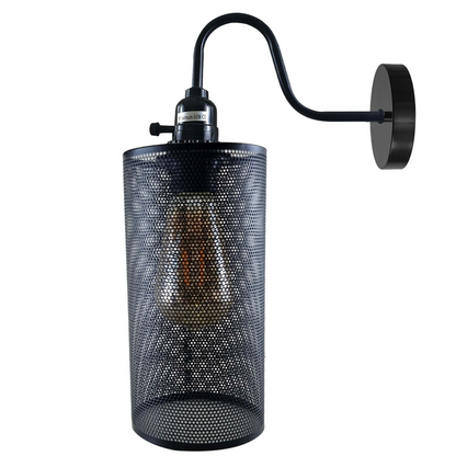 Vintage Industrial Wall Lights Fittings Indoor Sconce Black Metal Home Office Lamp Shade~1204