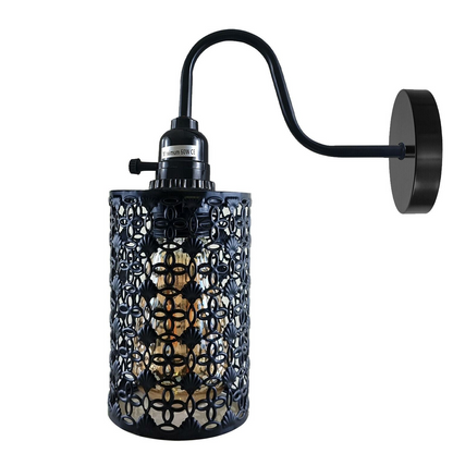 Vintage Industrial Wall Lights Fittings Indoor Sconce Black Metal Home Office Lamp Shade~1204
