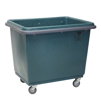 8 Bushel Poly Bumper Truck, All Swivel Casters, Blue
