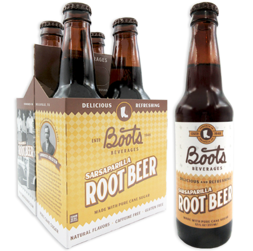 BOOTS BEVERAGES - SARSAPARILLA ROOT BEER (6/4PK)