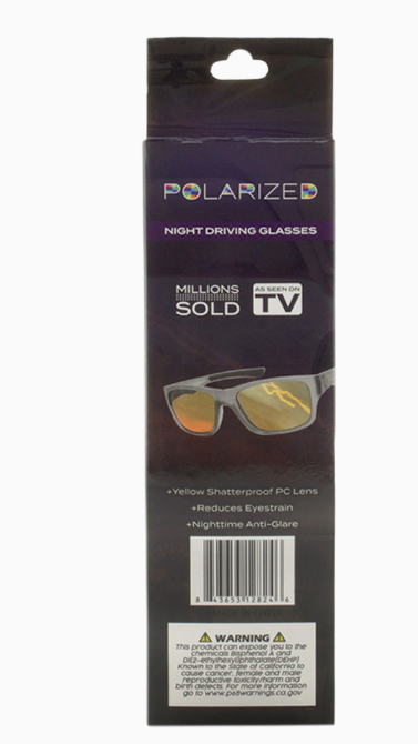 Polarized Night Driving Glasses  in Counter Display (PK : 12 Pcs)