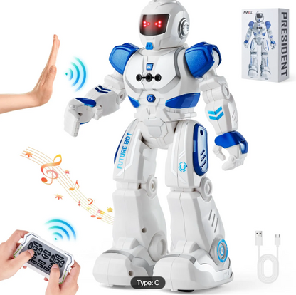 RC Robot Toys for Kids, Gesture Sensing Programmable Remote Control Smart Robot, Interactive Walking Singing Dancing Robot for Age 3 4 5 6 7 8 10 12 Year Old Boys Girls Birthday Gift Present