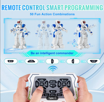 RC Robot Toys for Kids, Gesture Sensing Programmable Remote Control Smart Robot, Interactive Walking Singing Dancing Robot for Age 3 4 5 6 7 8 10 12 Year Old Boys Girls Birthday Gift Present