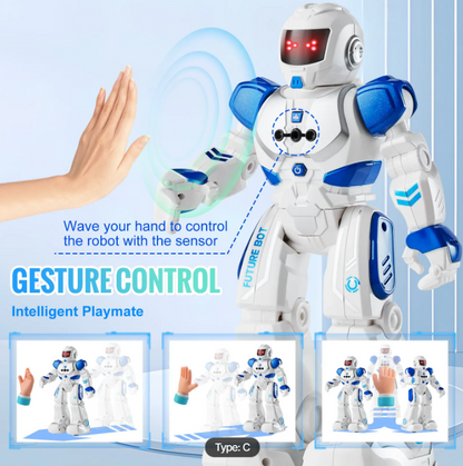 RC Robot Toys for Kids, Gesture Sensing Programmable Remote Control Smart Robot, Interactive Walking Singing Dancing Robot for Age 3 4 5 6 7 8 10 12 Year Old Boys Girls Birthday Gift Present