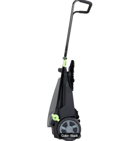 Walk-behind Hand Push Floor Sweeper, 25.6" Sweeping Width Floor Sweeper Manual Non-Electric, 5-Gallon Waste Container, Angle & Height Adjustable Folding Handle for Walkway, Yard, Garage, Patio